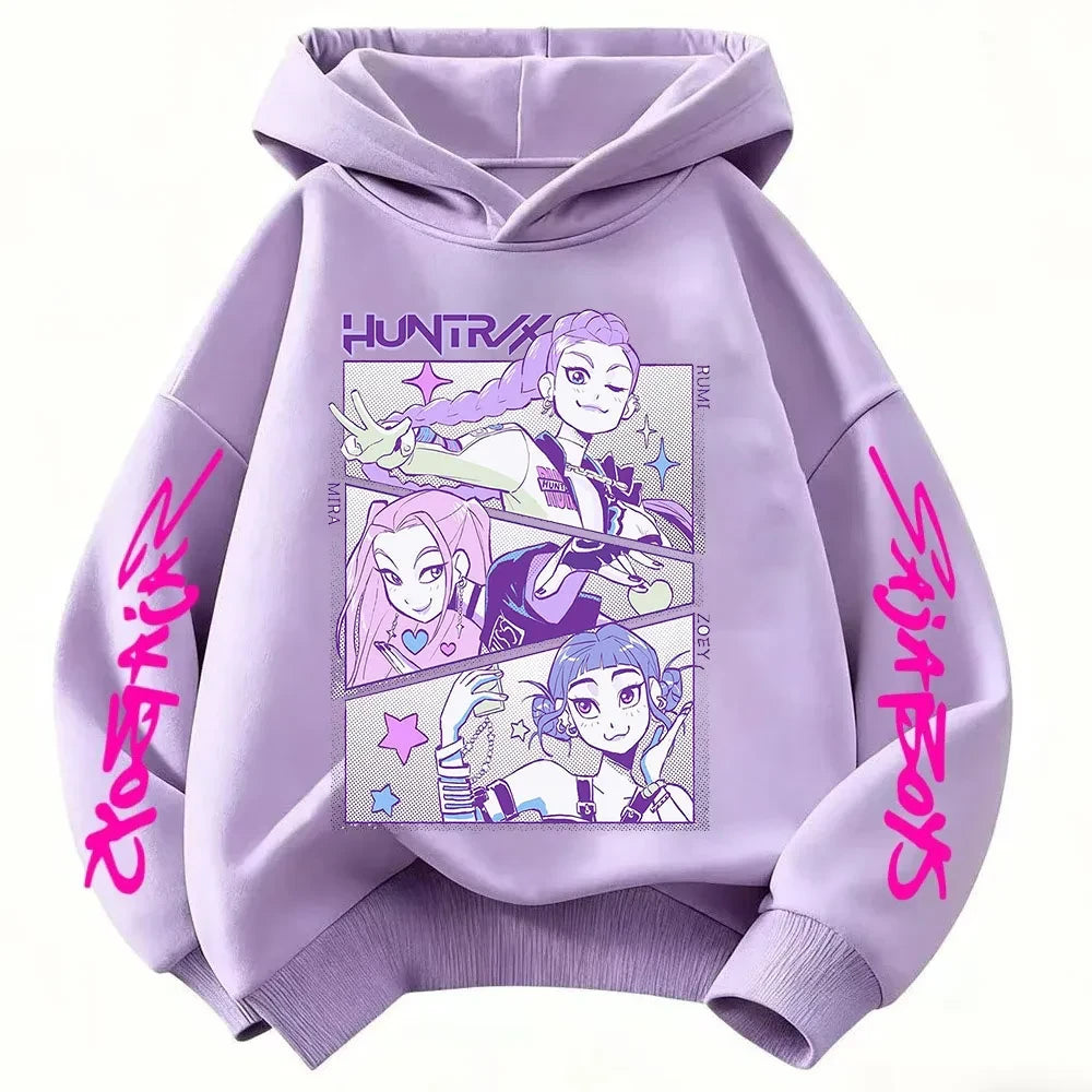 Kids Anime Graphic Hoodie