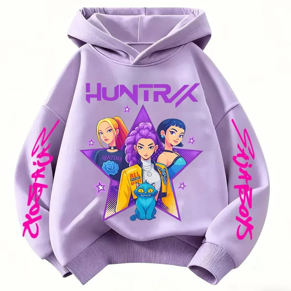 Kids Anime Graphic Hoodie