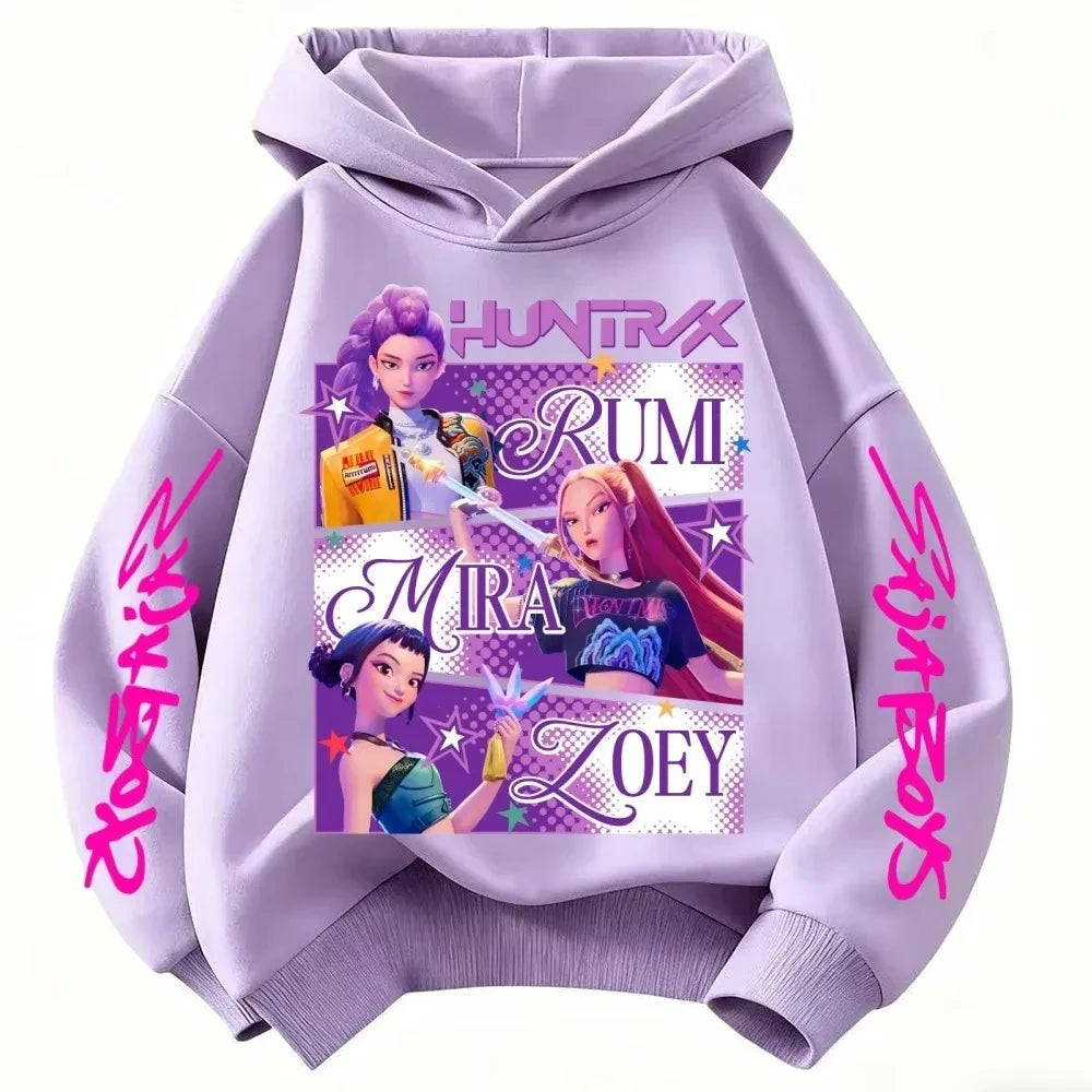 Kids Anime Graphic Hoodie