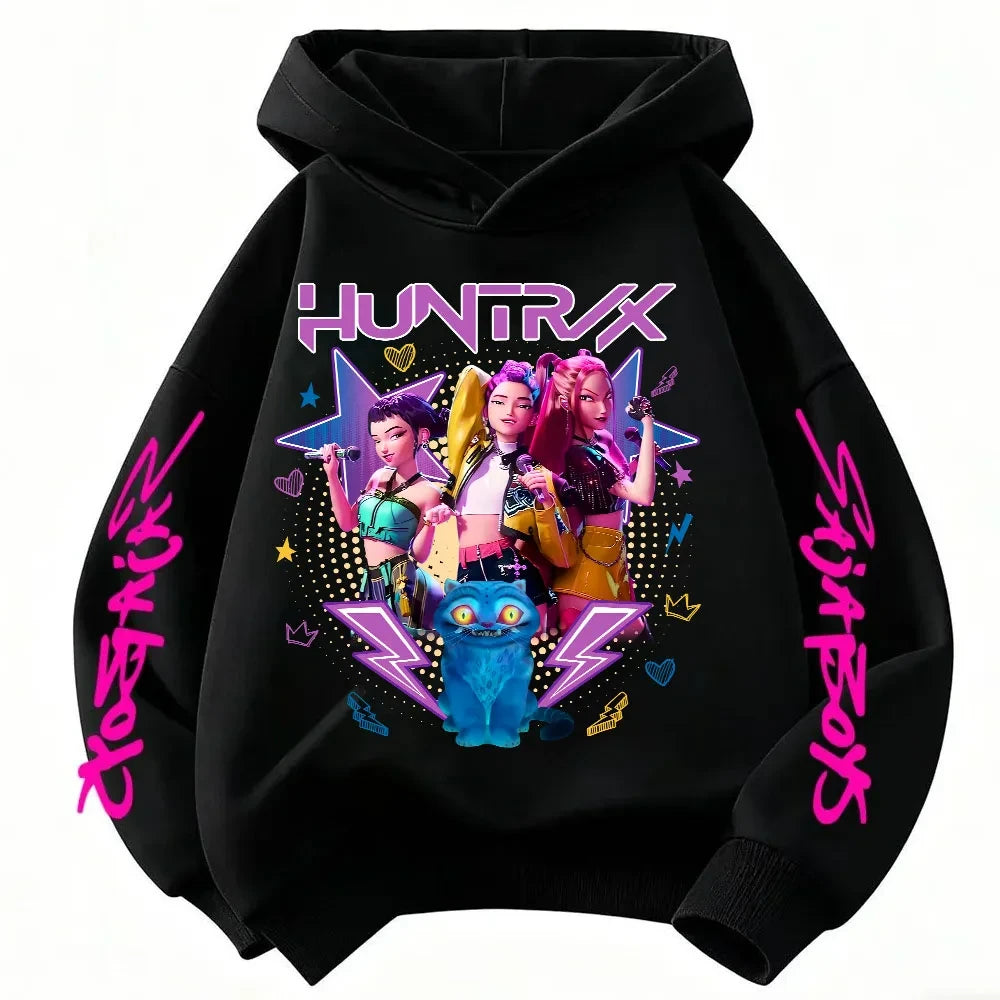 Kids Anime Graphic Hoodie