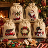 Christmas Burlap Gift Bags