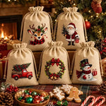 Christmas Burlap Gift Bags