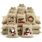 Christmas Burlap Gift Bags