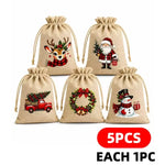 Christmas Burlap Gift Bags