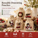 Christmas Burlap Gift Bags