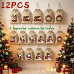 Christmas Burlap Gift Bags