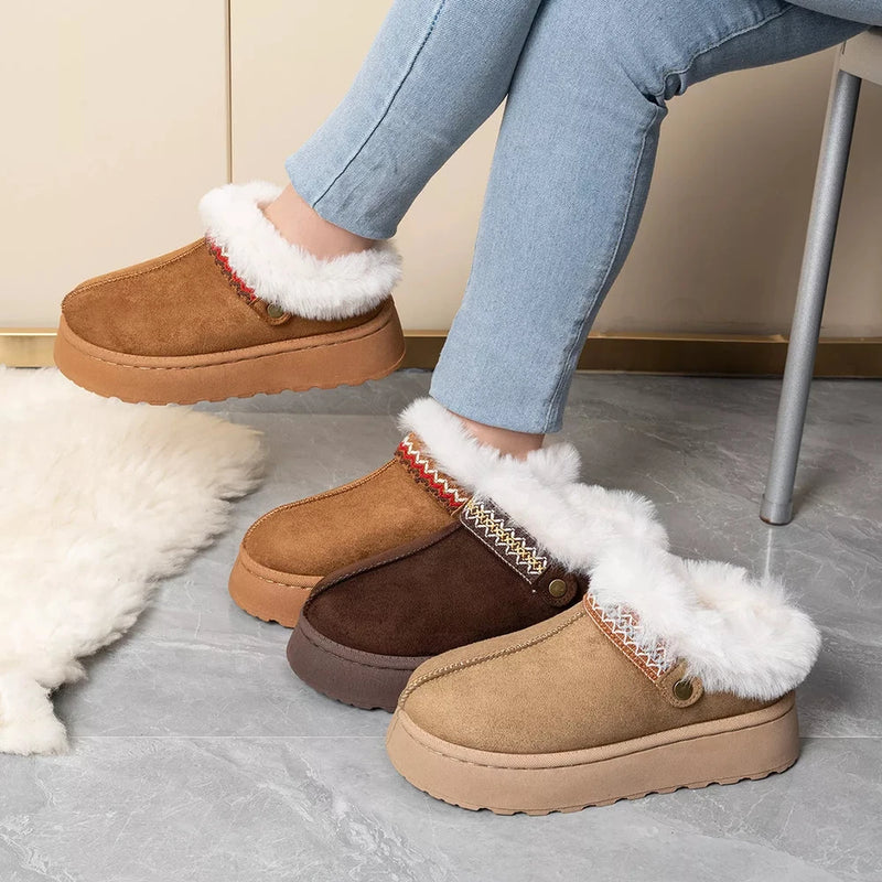 Round Toe Platform Ankle Boots