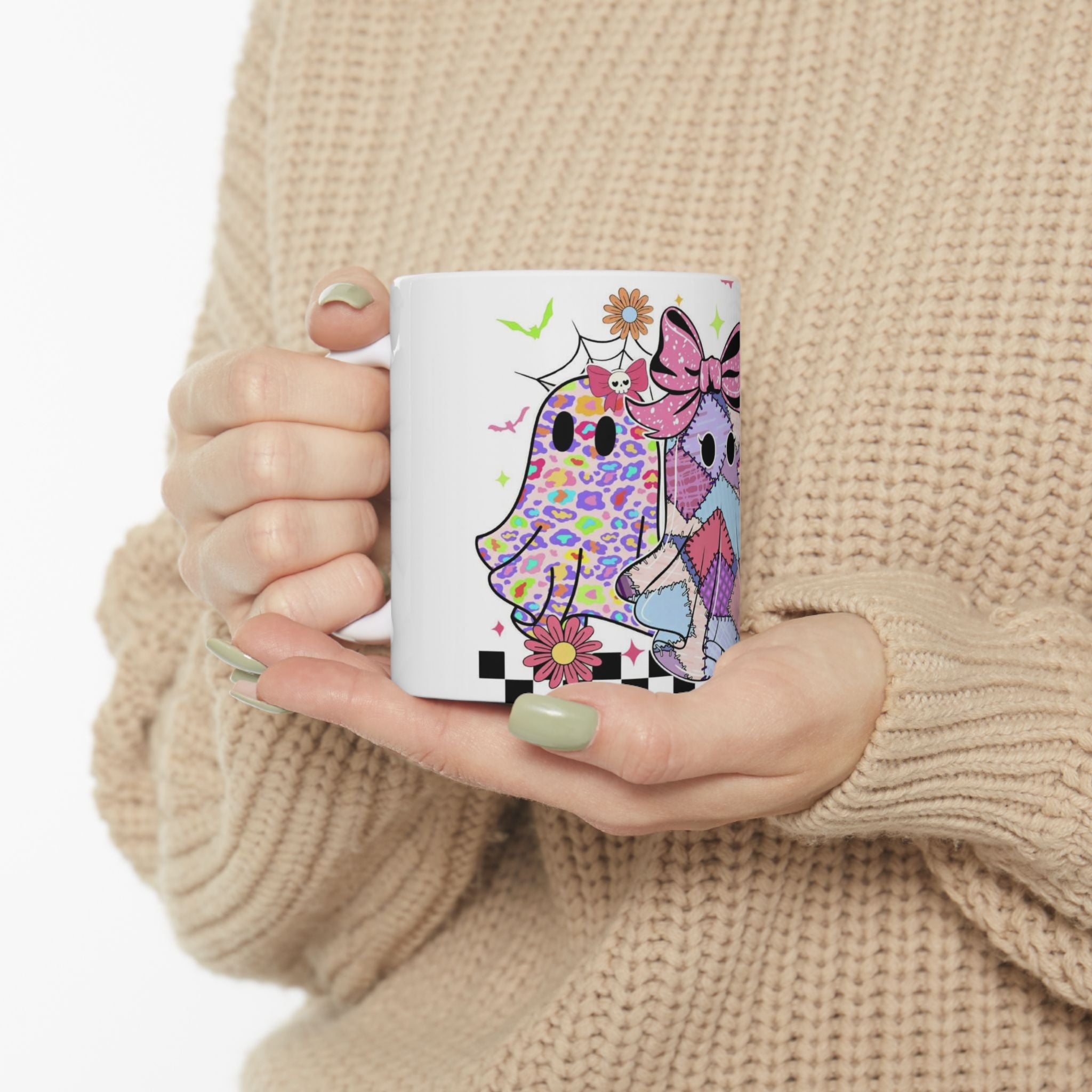 👻 Boo-tiful Patchwork Ghost Mug