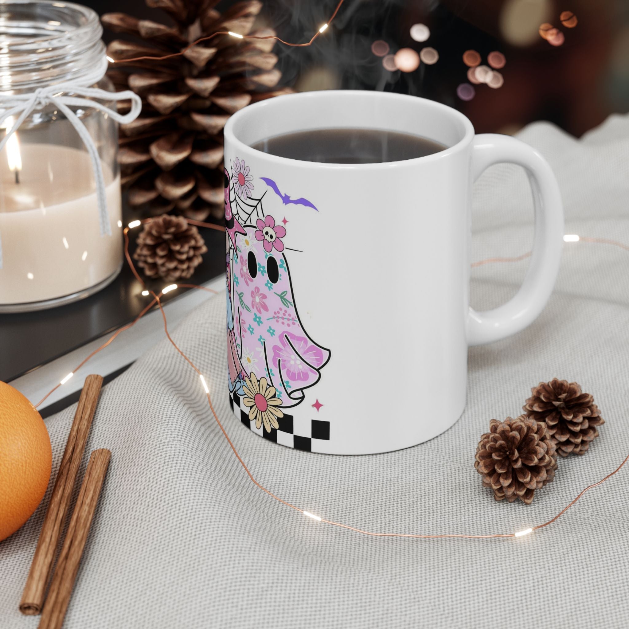 👻 Boo-tiful Patchwork Ghost Mug