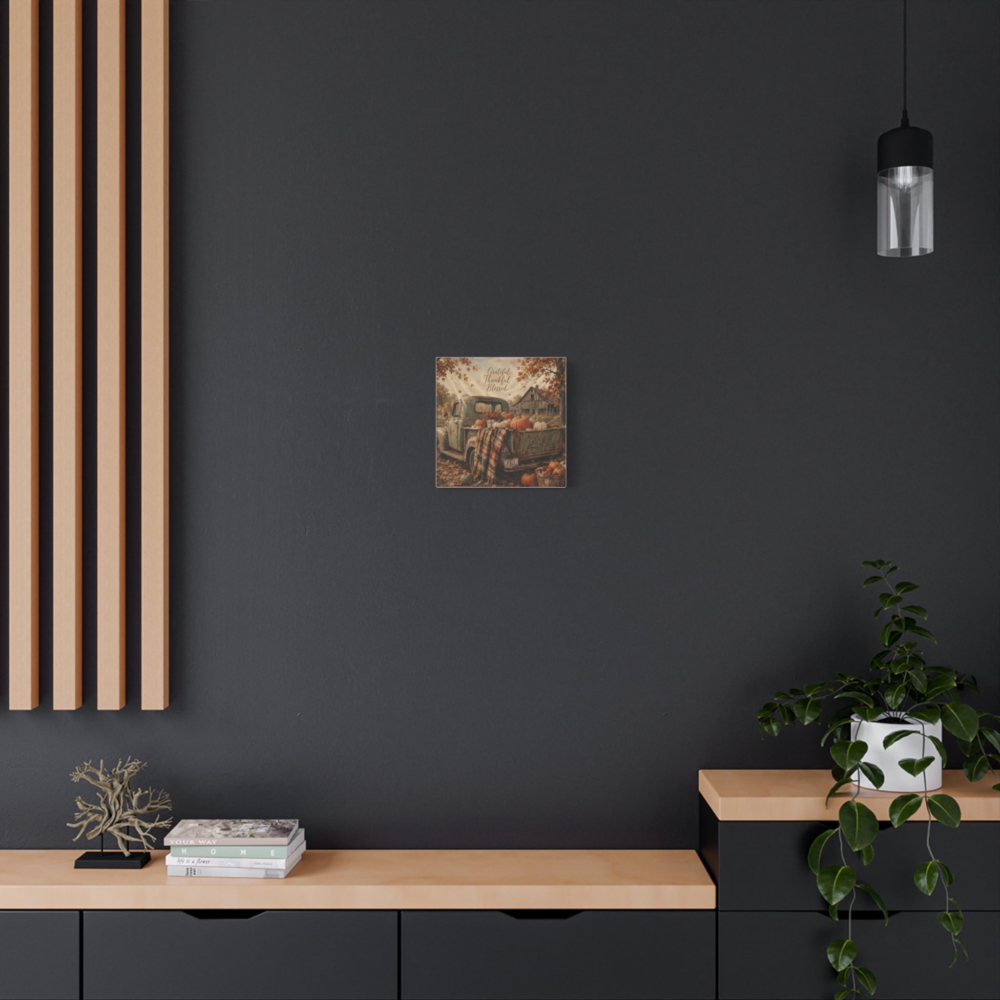 Grateful Thankful Blessed Fall Canvas