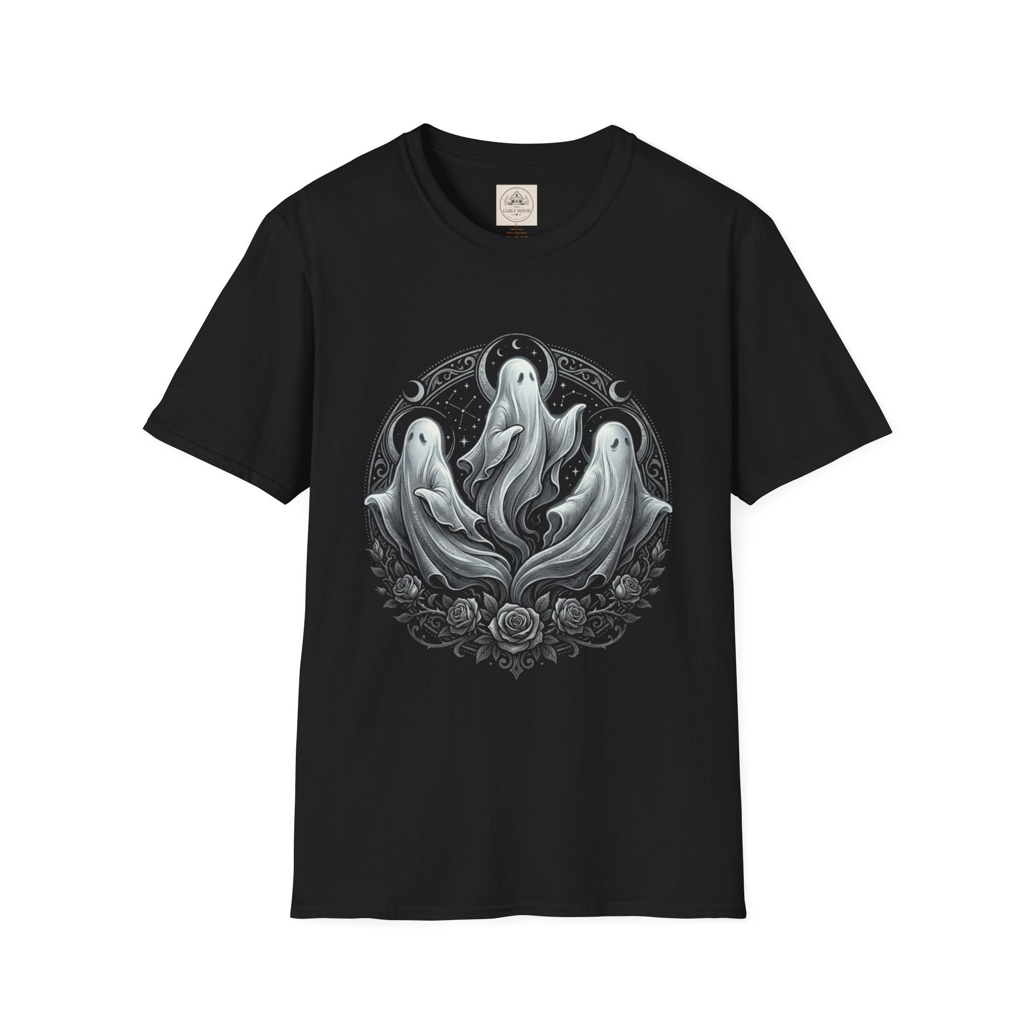 Ghost Trio T-Shirt — Whimsical Gothic Spirit Tee