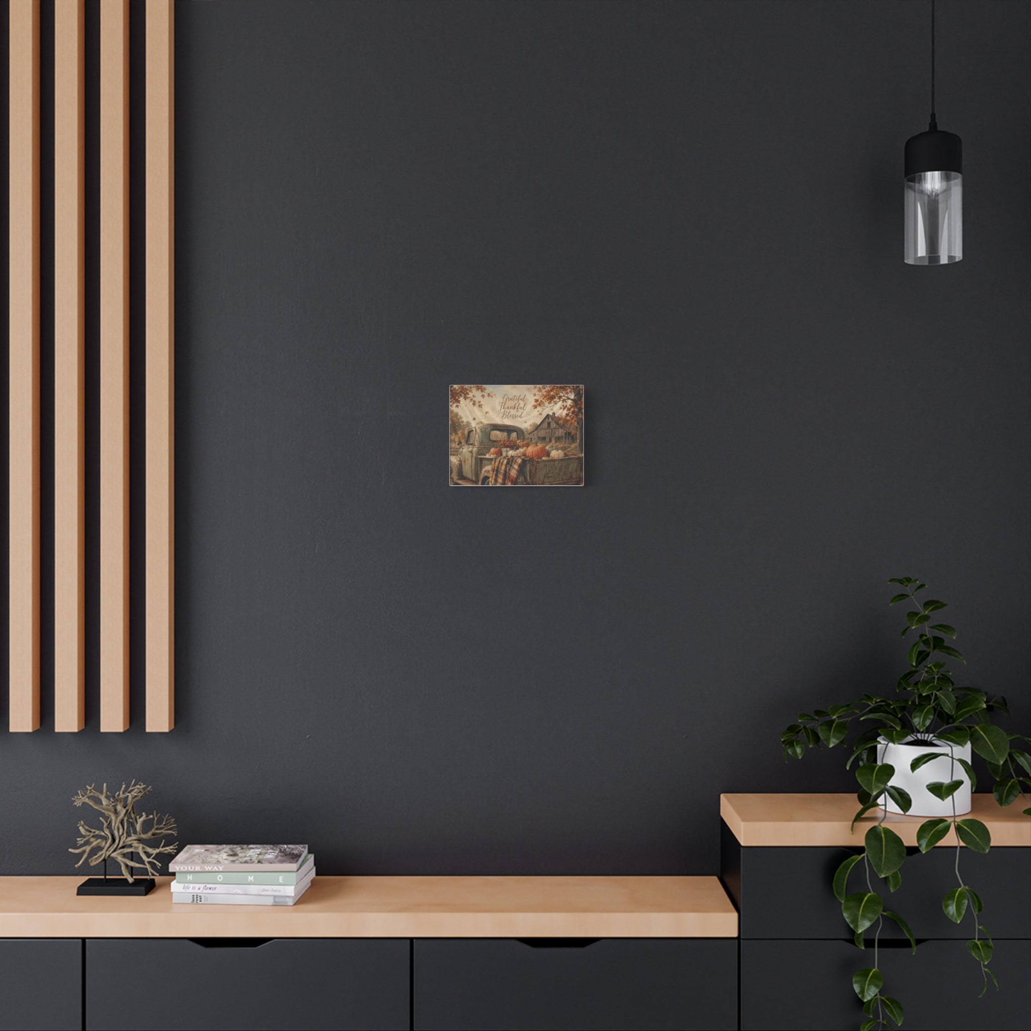 Grateful Thankful Blessed Fall Canvas