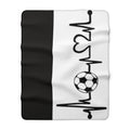 Soccer Heartbeat Sherpa Blanket — Cozy Soccer Player Throw