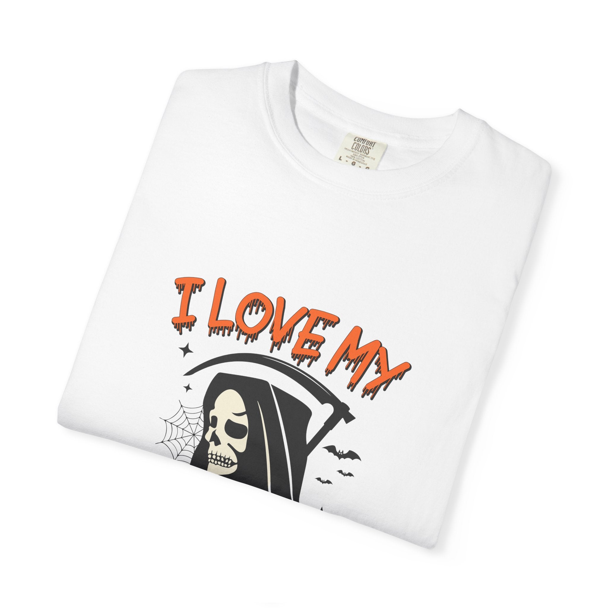 💀 I Love My Job Grim Reaper Tee | Funny Halloween Work Shirt