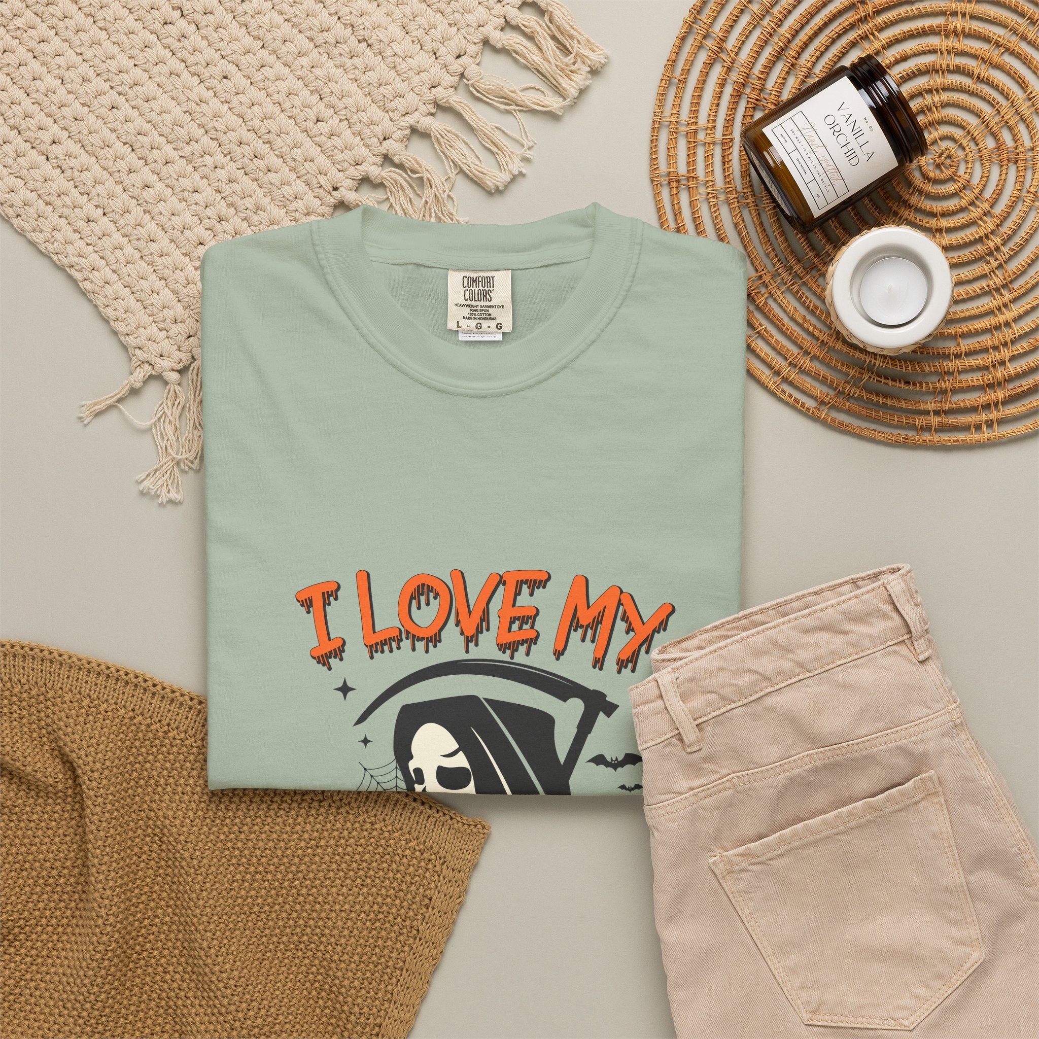 💀 I Love My Job Grim Reaper Tee | Funny Halloween Work Shirt