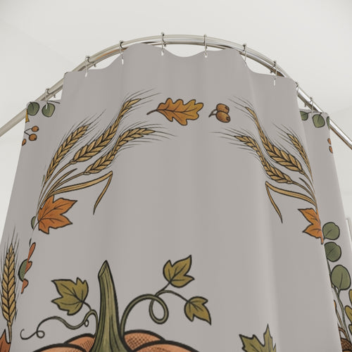 Autumn Pumpkin Wreath Shower Curtain