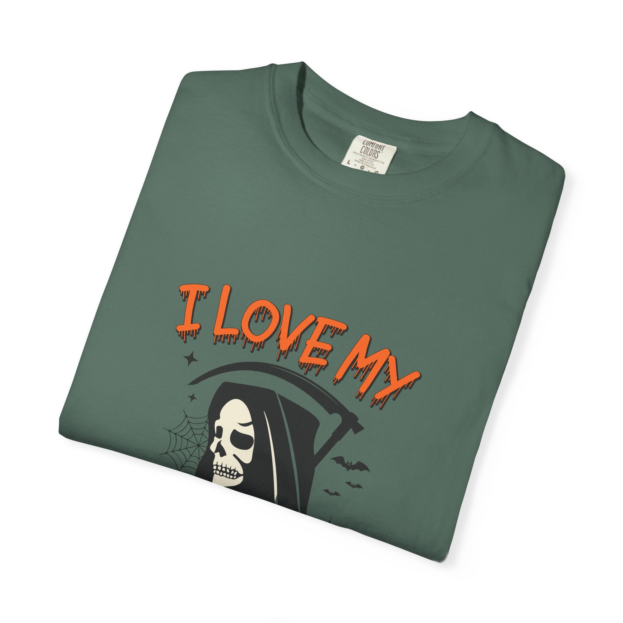 💀 I Love My Job Grim Reaper Tee | Funny Halloween Work Shirt