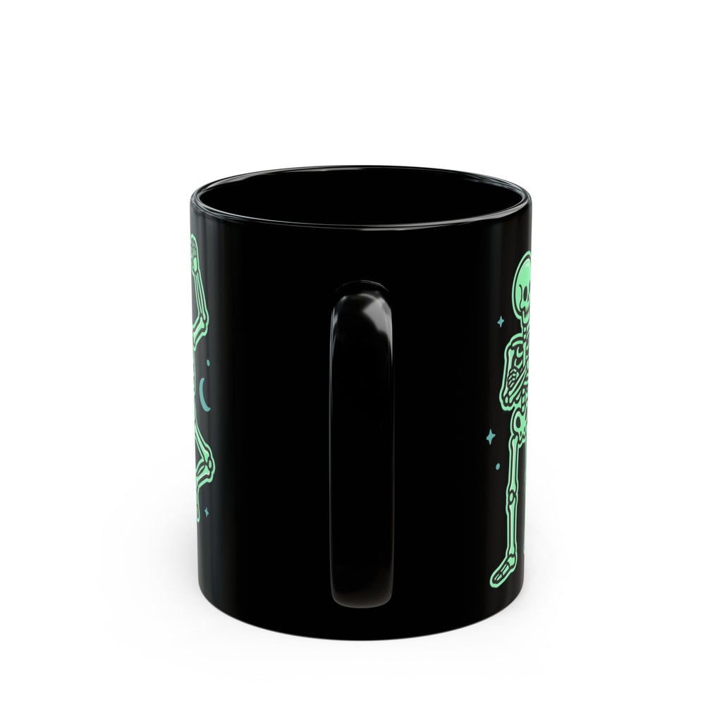Glow Skeleton Dance Mug — Black Ceramic Coffee Cup (11oz/15oz)