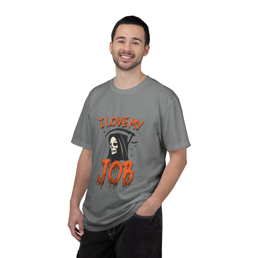 💀 I Love My Job Grim Reaper Tee | Funny Halloween Work Shirt