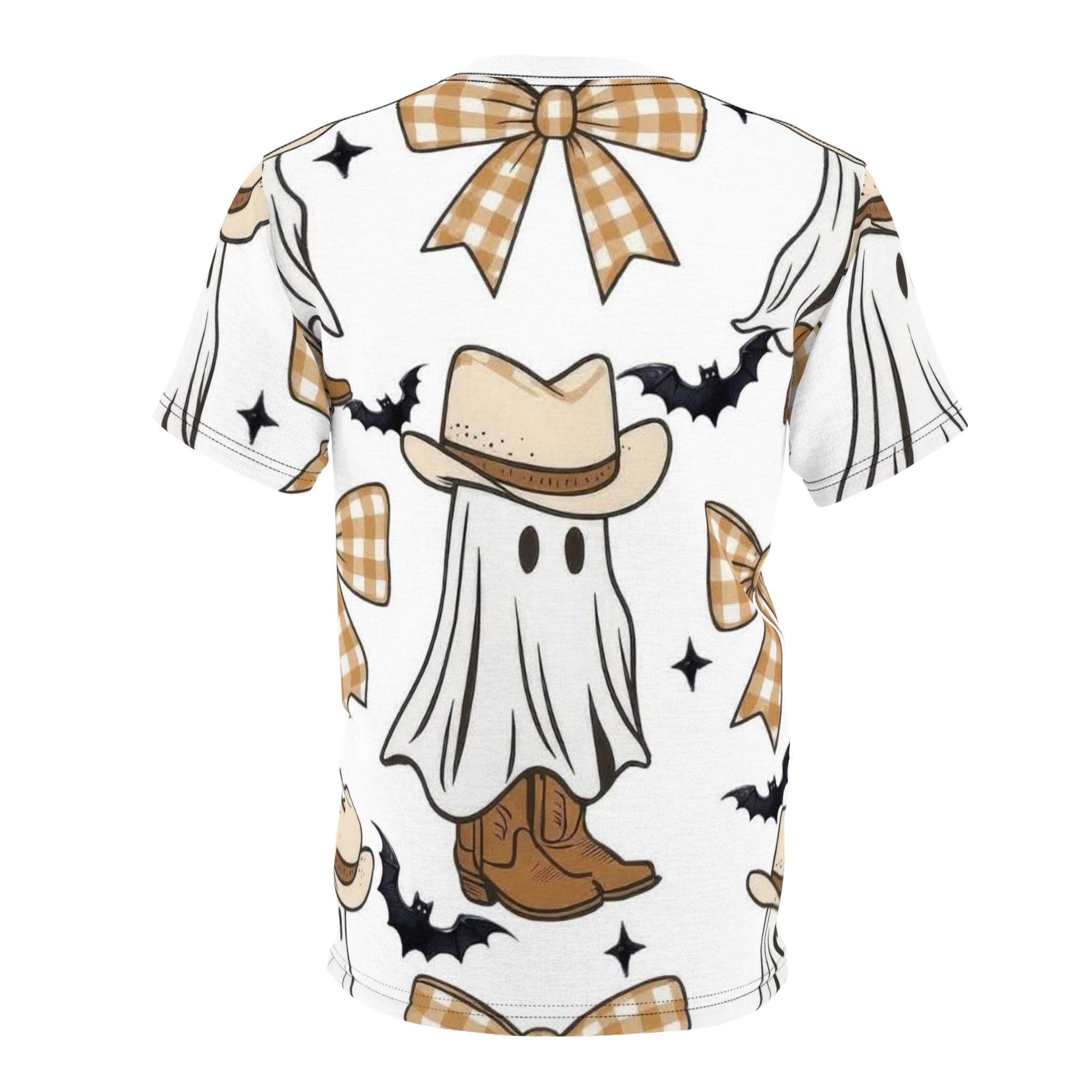 Cowboy Ghost Pattern Tee — Cute Western