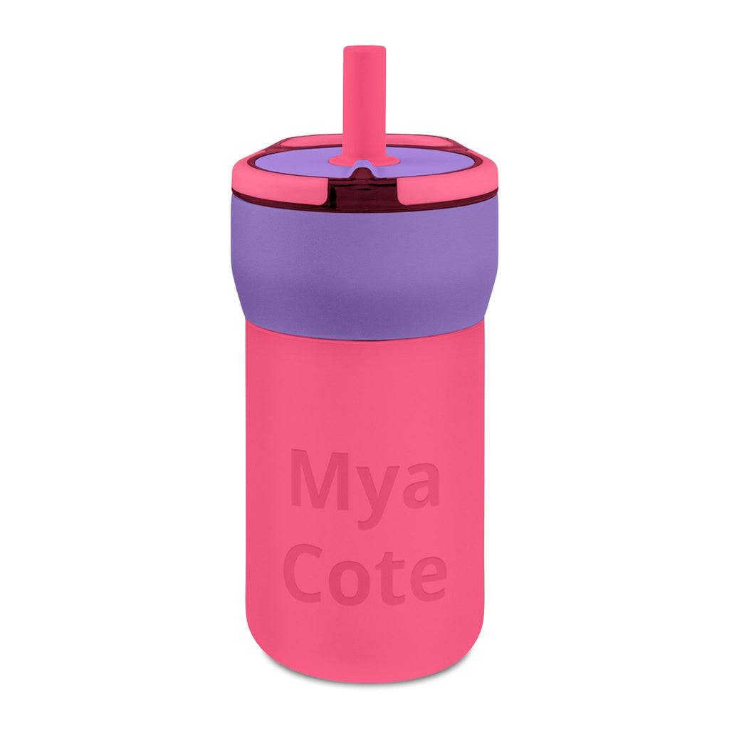 Engraved 12oz Kids Leakproof Straw Tumbler — Personalized Insulated Cup for School & Travel