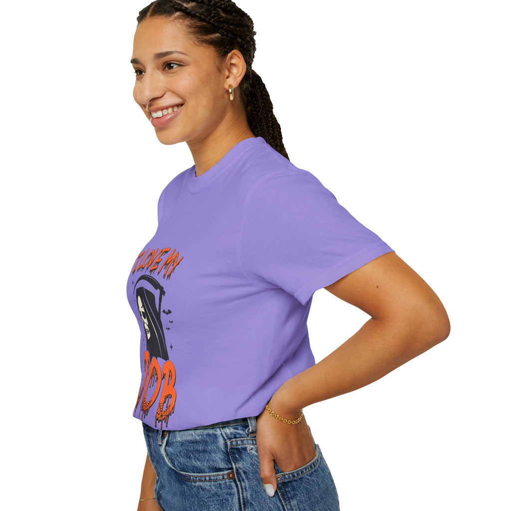 💀 I Love My Job Grim Reaper Tee | Funny Halloween Work Shirt