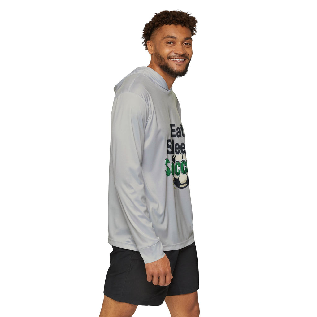 Soccer Hoodie - "Eat. Sleep. Soccer." Men's Sports Warmup Pullover