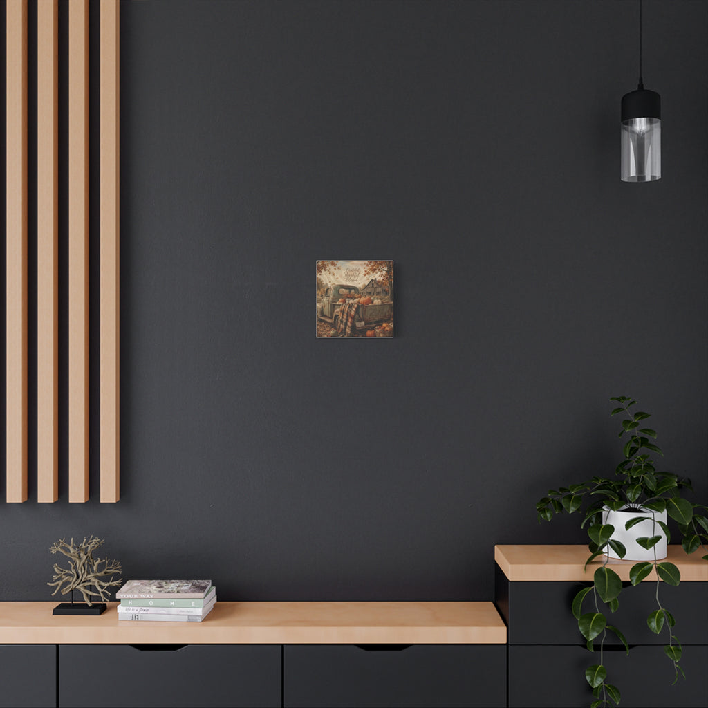 Grateful Thankful Blessed Fall Canvas