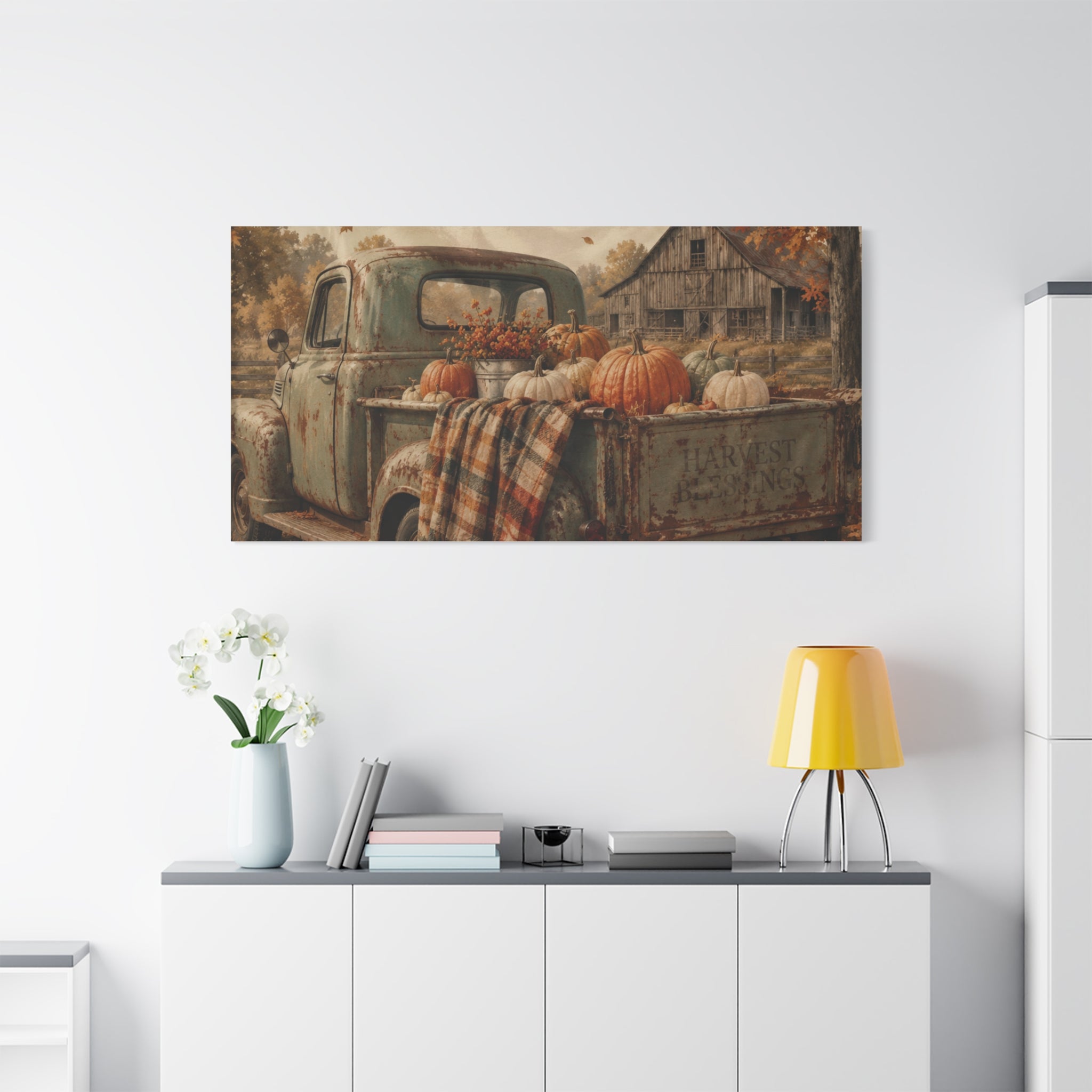 Grateful Thankful Blessed Fall Canvas