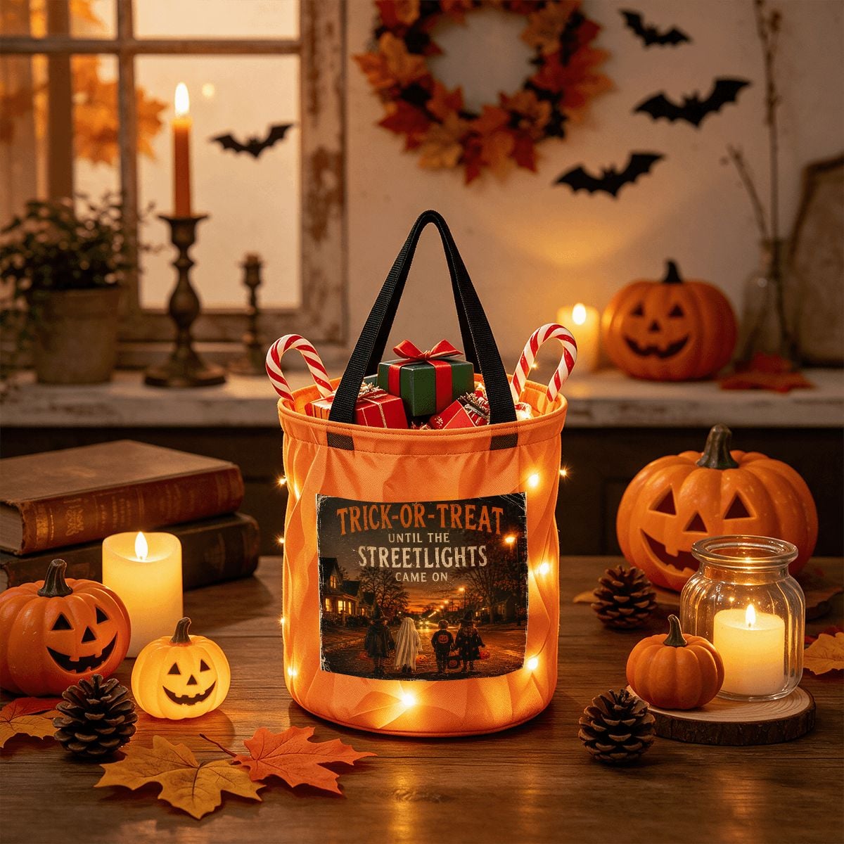 Light Up Halloween Basket