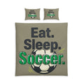 Eat. Sleep. Soccer. Cotton Bed Set – Soccer Duvet Cover & Pillowcases