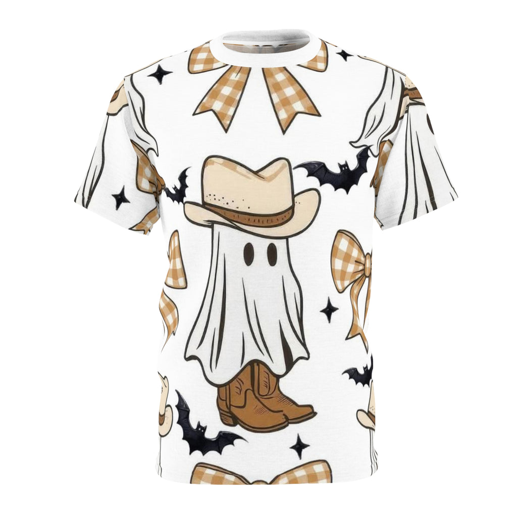 Cowboy Ghost Pattern Tee — Cute Western