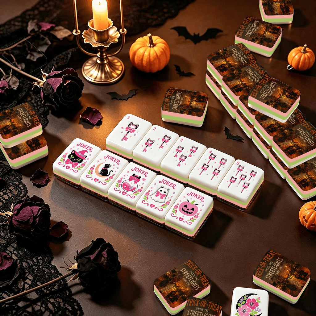 Witch's Familiar Halloween Mahjong Tiles