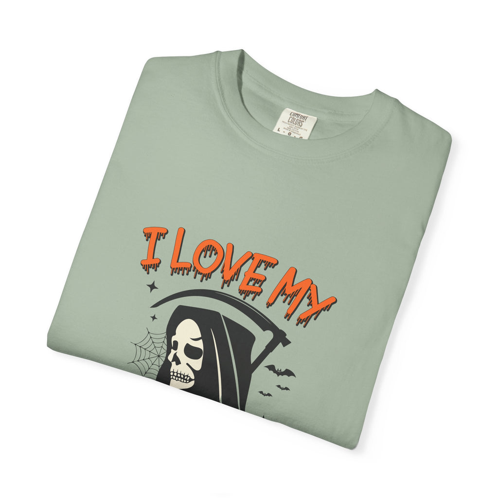 💀 I Love My Job Grim Reaper Tee | Funny Halloween Work Shirt