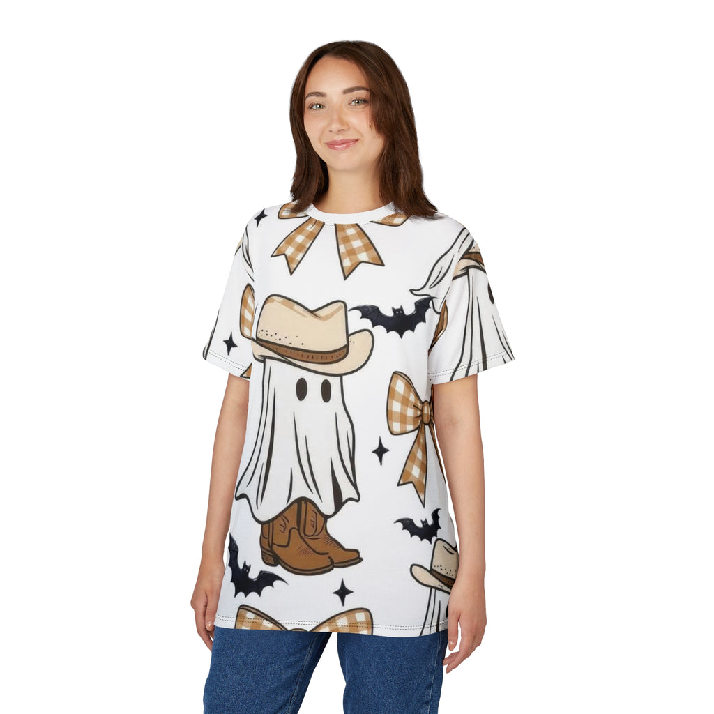 Cowboy Ghost Pattern Tee — Cute Western