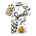 Spooky Season All-Over Print Tee - Halloween Ghosts & Pumpkins