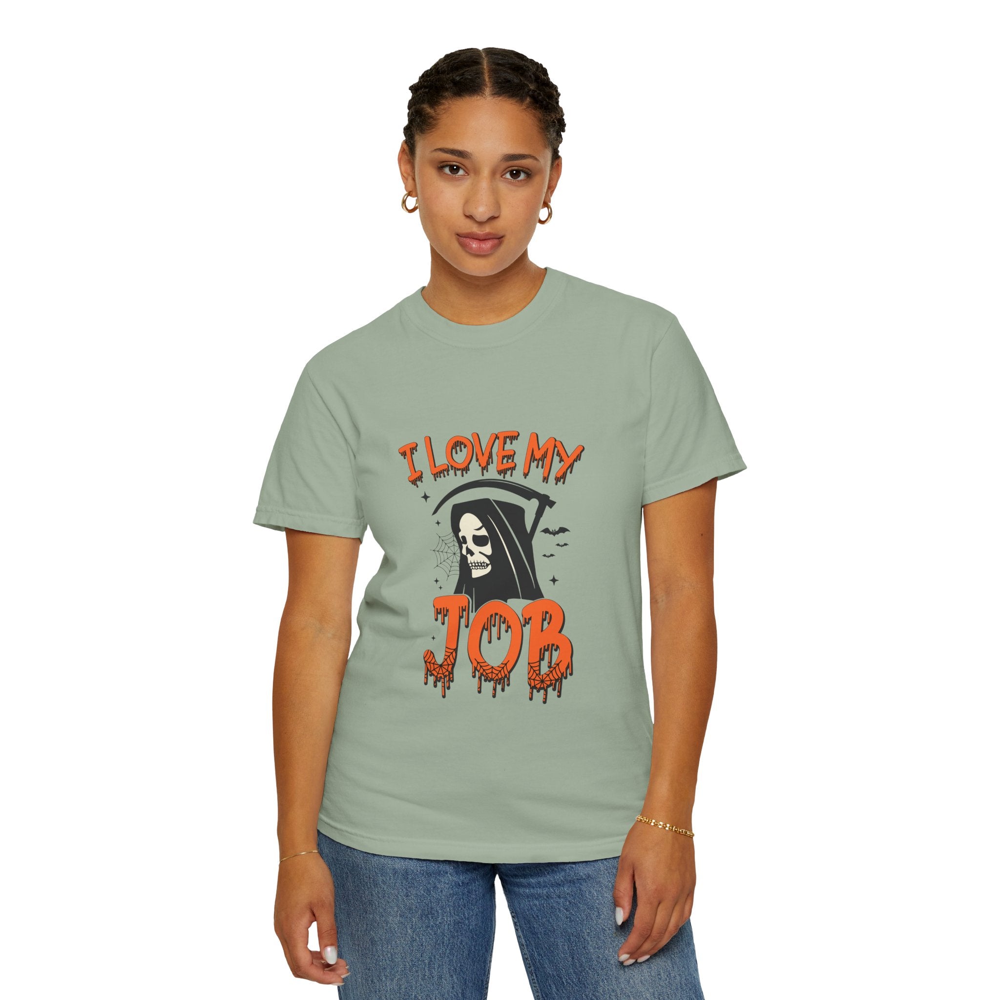 💀 I Love My Job Grim Reaper Tee | Funny Halloween Work Shirt