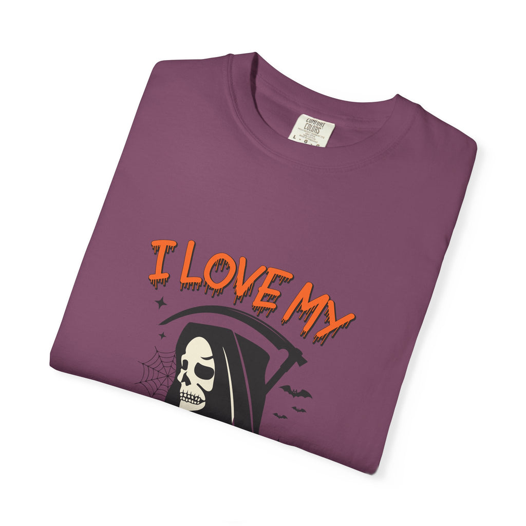 💀 I Love My Job Grim Reaper Tee | Funny Halloween Work Shirt