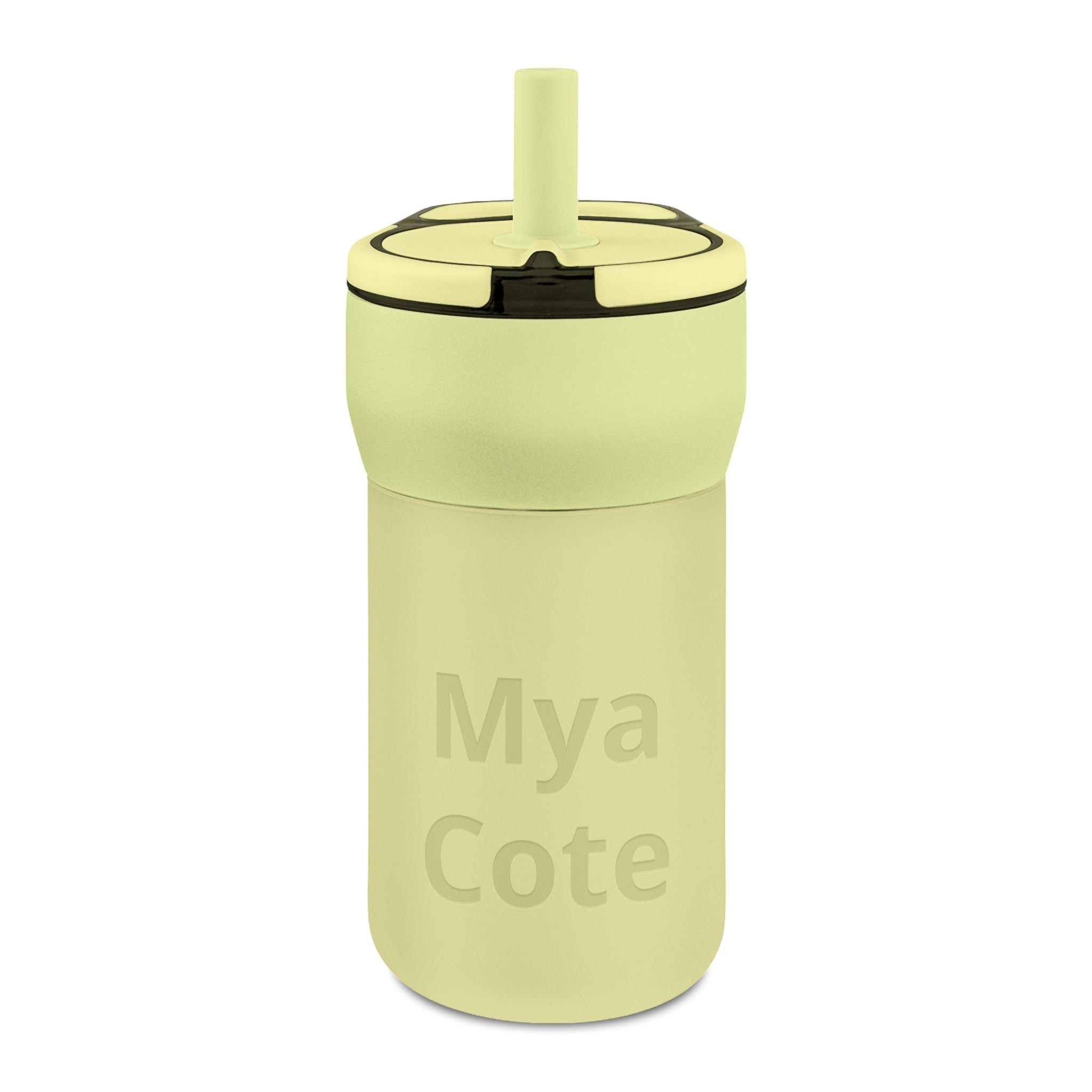 Engraved 12oz Kids Leakproof Straw Tumbler — Personalized Insulated Cup for School & Travel