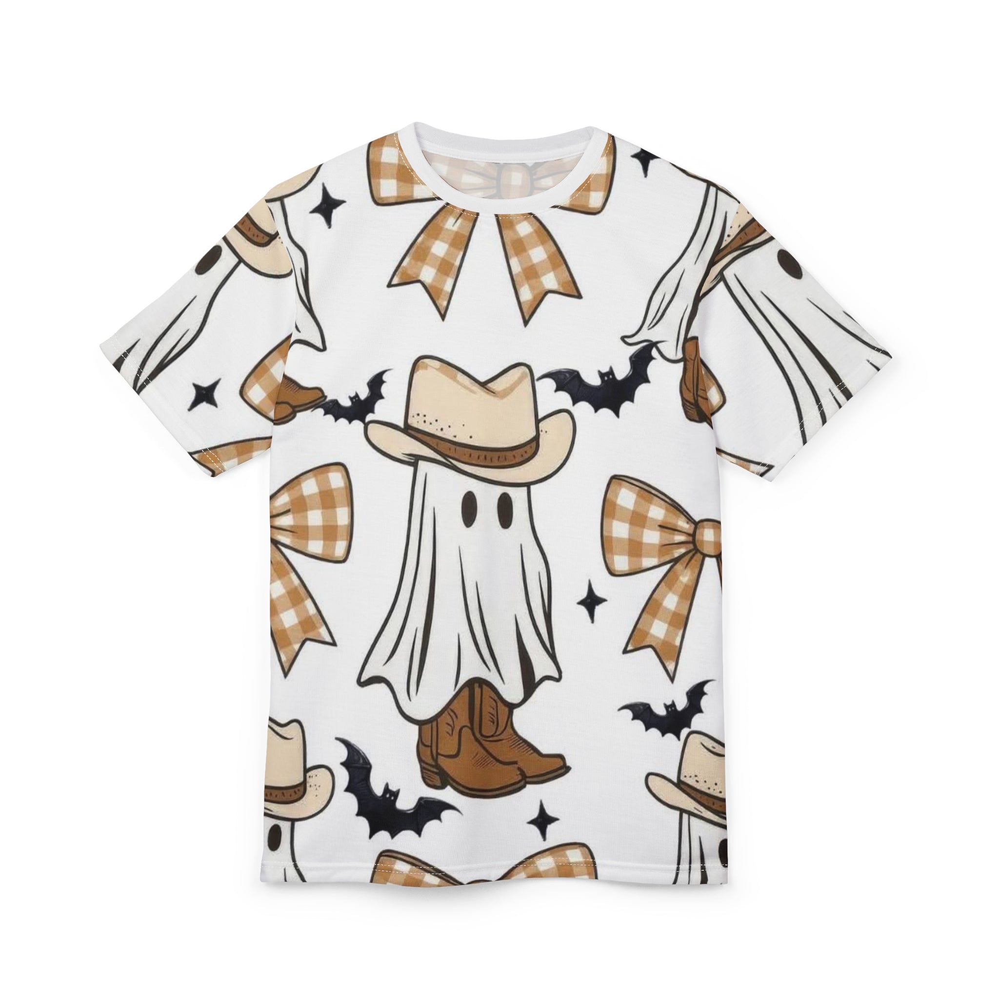 Cowboy Ghost Pattern Tee — Cute Western