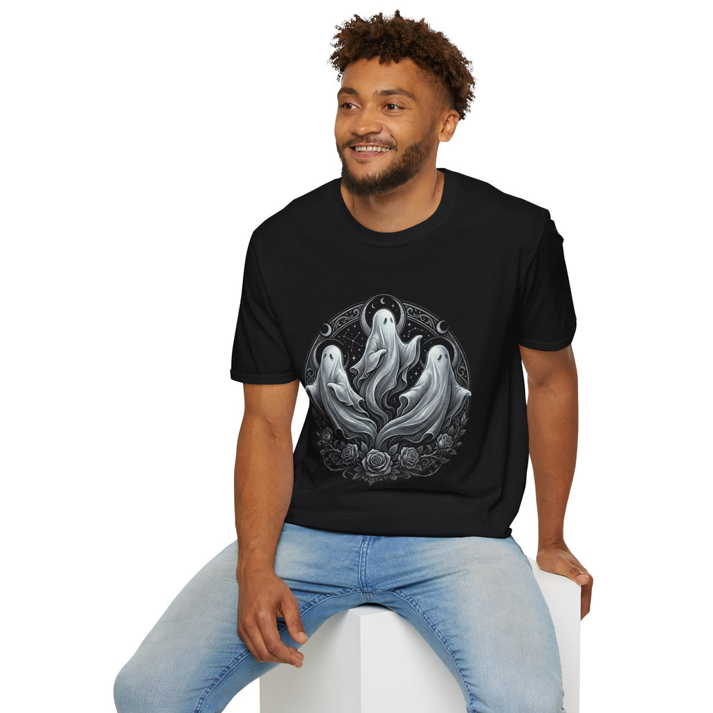 Ghost Trio T-Shirt — Whimsical Gothic Spirit Tee
