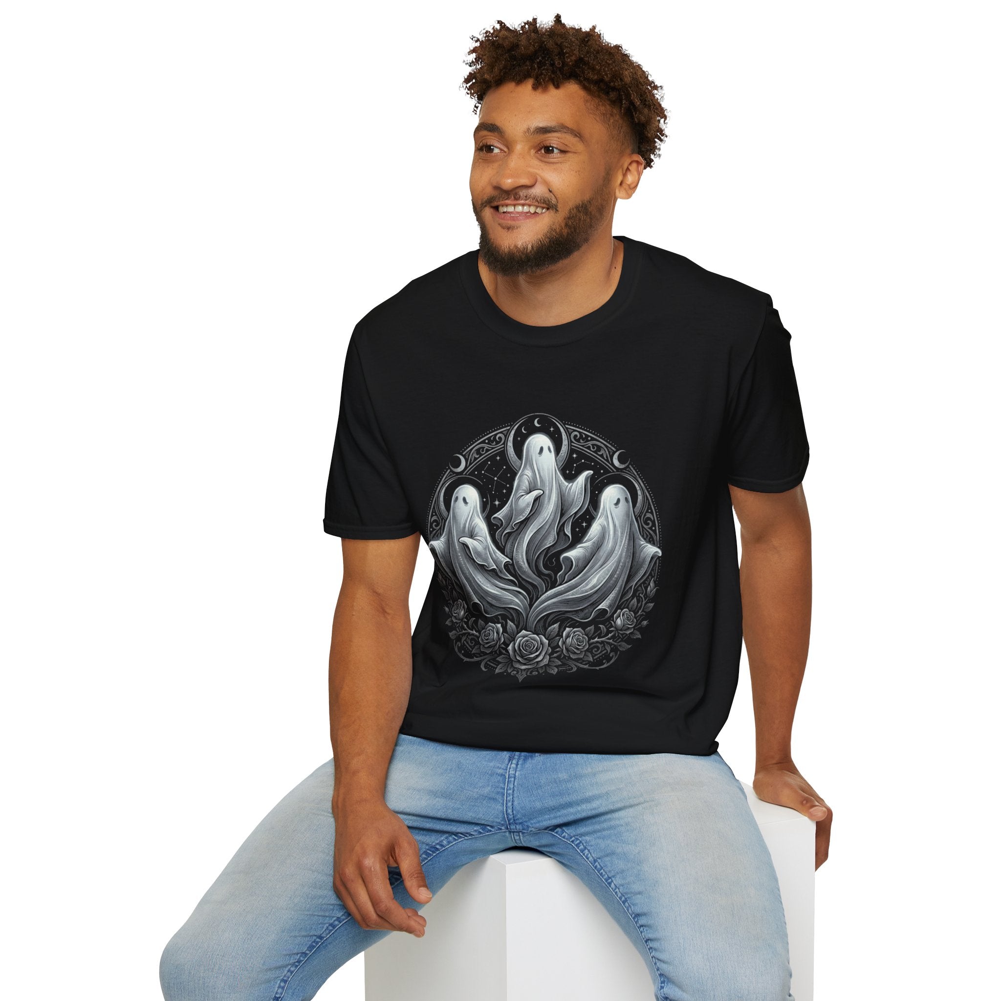 Ghost Trio T-Shirt — Whimsical Gothic Spirit Tee