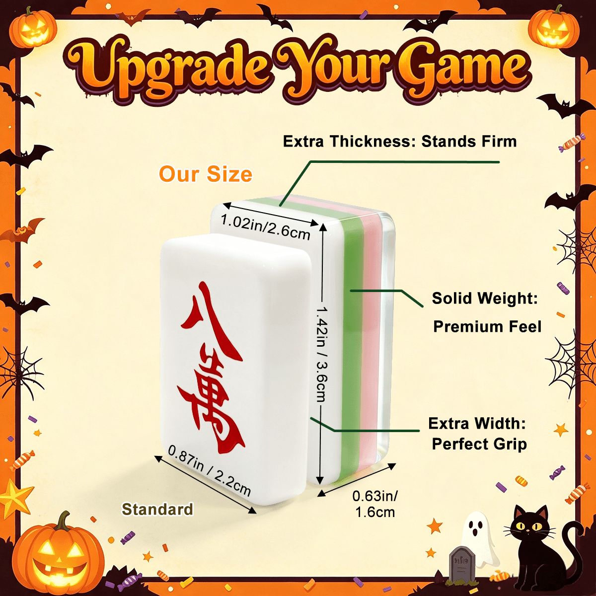Witch's Familiar Halloween Mahjong Tiles