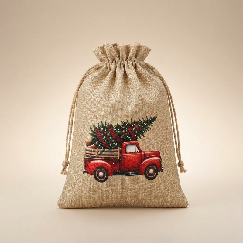 Christmas Burlap Gift Bags