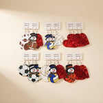 Snowman, Ball, and Heart Earrings Set
