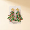 Christmas Themed Acrylic Dangle Earrings
