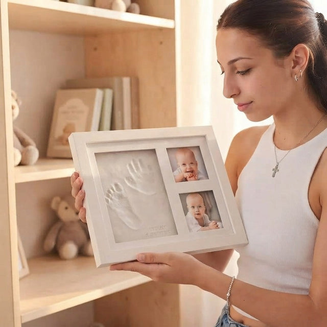 Baby Handprint and Footprint Photo Frame